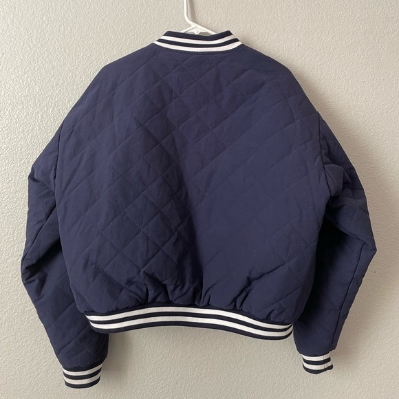 blue quilted bomber jacket by Land Rover New With Tags - Picture 4 of 4